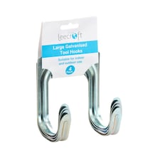 Leecroft Galvanised Tool Hooks Large 4pk - One Colour - One Size
