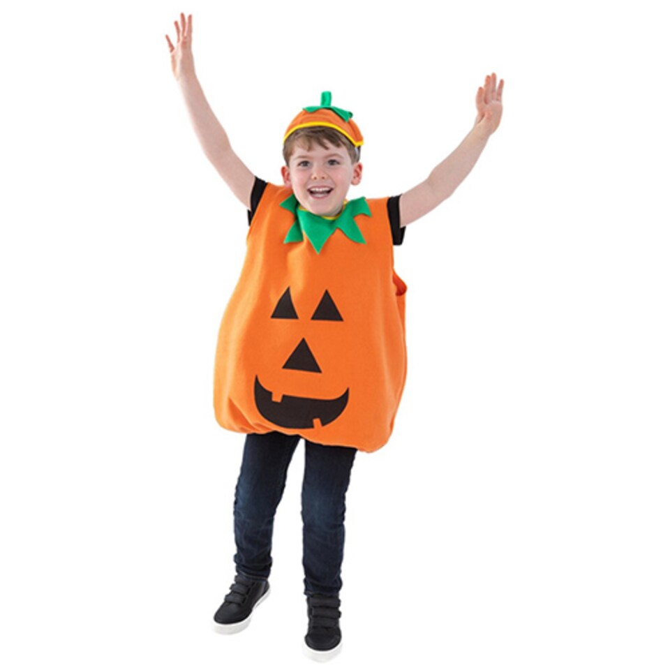 image 1 of Pumpkin Halloween Fancy Dress Costume Unisex Kids One Size