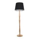image 4 of ValueLights Victoria Light Wood Floor Lamp Black Taper Shade | Brown | Black