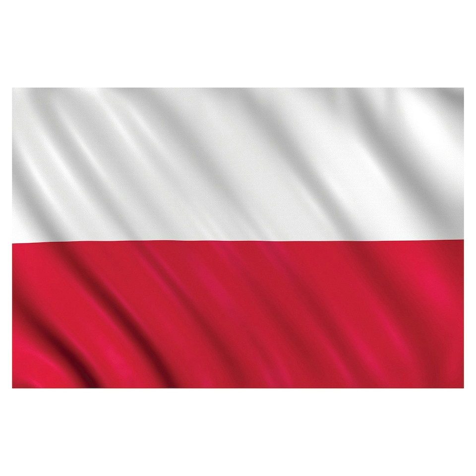 Amscan Polyester Poland Flag - White/Red - 5ft x 3ft