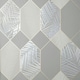 image 1 of Fine Decor Miami Geometric Leaf Wallpaper - Grey - One Size Grey