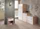 image 4 of Alton Bedside Cabinet Bedroom Furniture Nightstand Table 1 Drawer Oak White