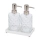 image 1 of Harbour Housewares 2pc Prism Glass Soap Dispenser Set with Ceramic Tray - 330ml
