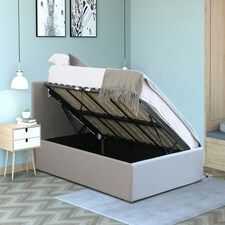 Side Lift Storage Bed With Hybrid Mattress Small Double Ottoman Bed