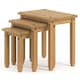 image 6 of Corona Set of 3 Solid Pine Nesting Tables - Sturdy Rustic Side Tables with Chunky Tops | Brown | Antique Wax | Small, Medium & Large | 3
