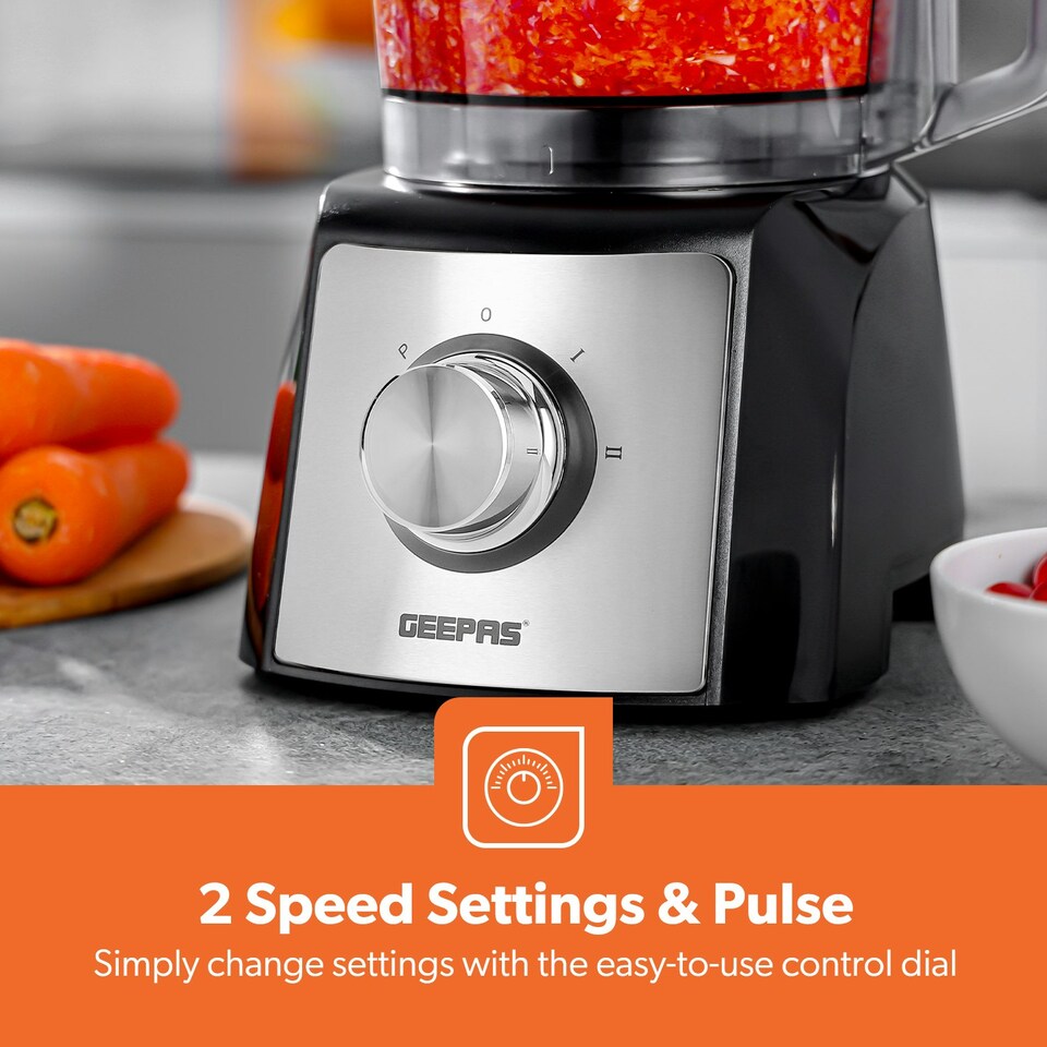 image 1 of GEEPAS 3-Tier Food Steamer & 1200W Compact Food Processor Combo Set