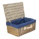 image 8 of 51cm Antique Wash Picnic Basket with Lining Black | Black | One Size