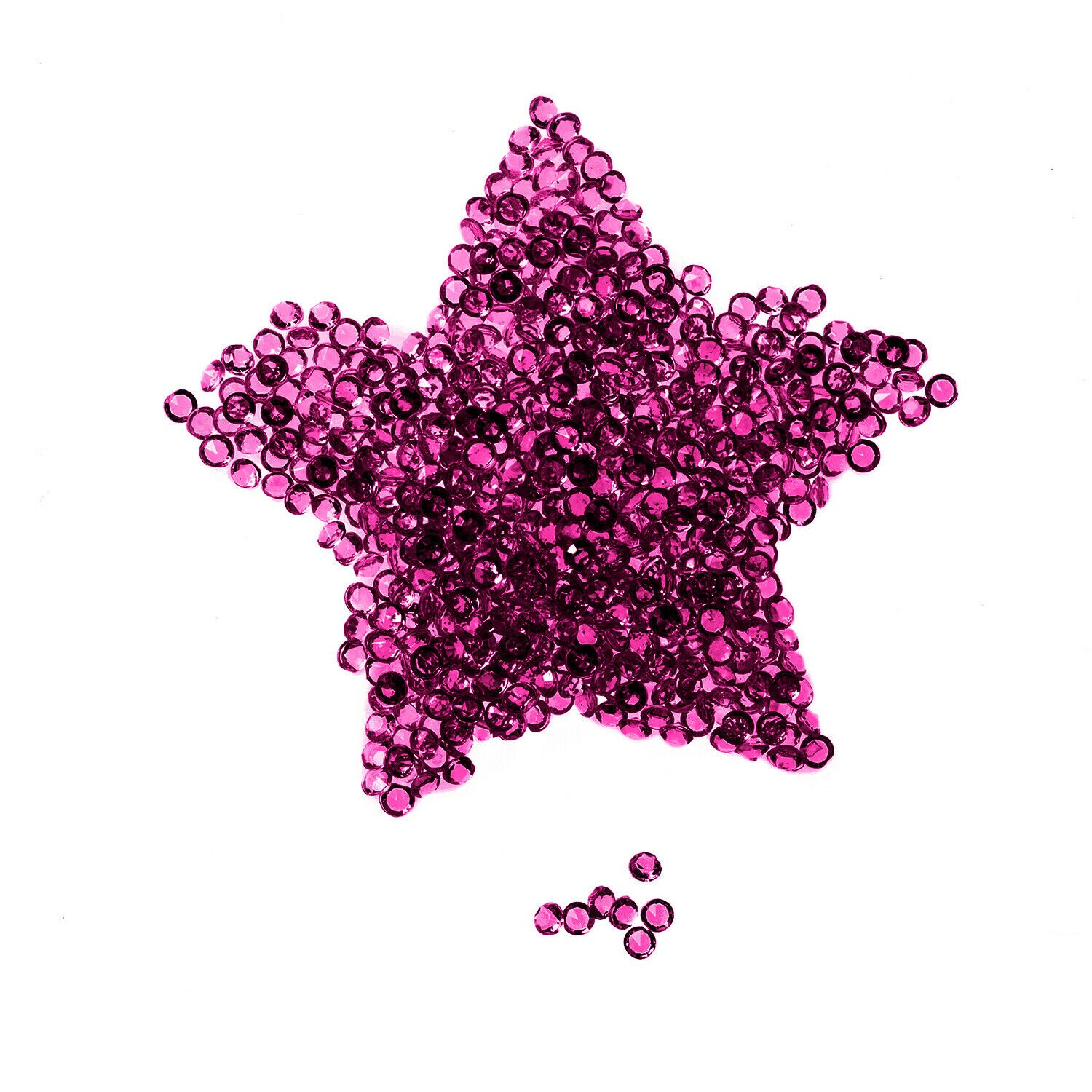 Neel Blue Acrylic Rhinestone Table Confetti, Table Scatters - 2000pcs in Fuchsia