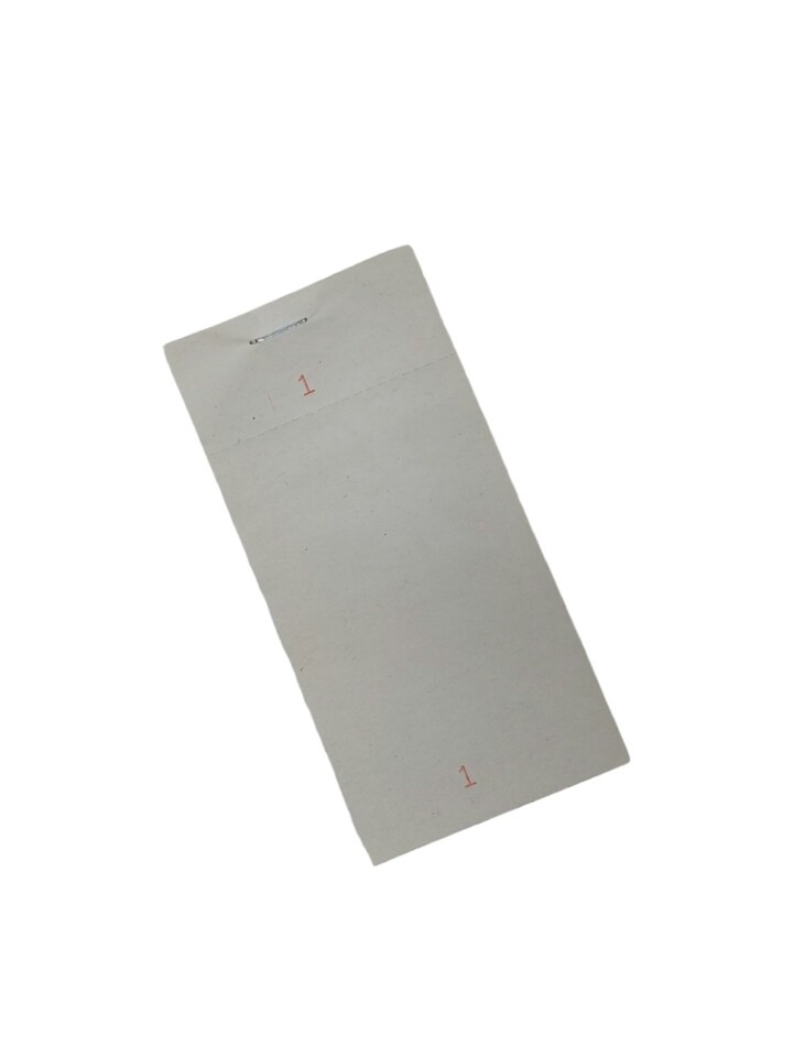 image 1 of Pack of 10 63mm x 127mm Plain White Numbered Service Pads