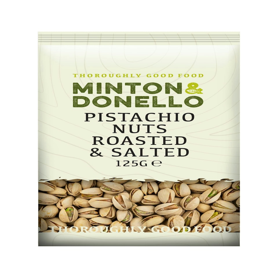 image 1 of Minton & Donello Roasted & Salted Pistachio Nuts 6 x 125g