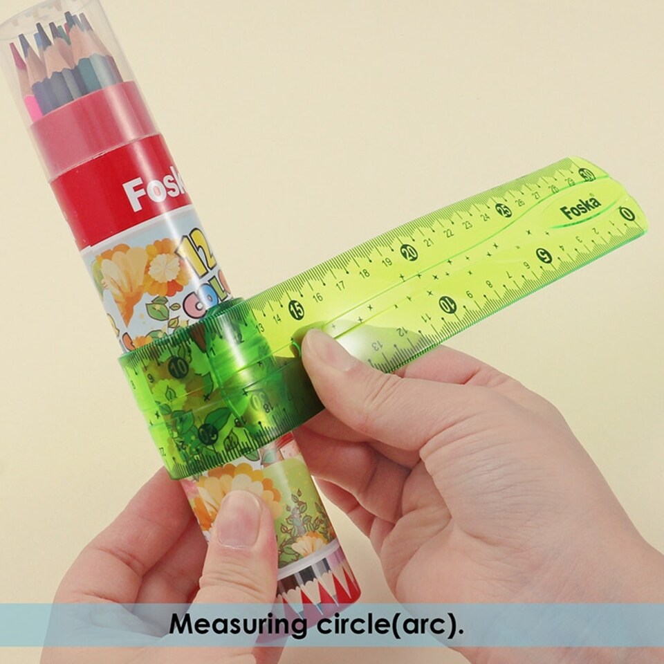 image 1 of 4 Pieces Plastic Flexible Geometric Set