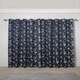 image 3 of Meadows Lined Eyelet Jacquard Curtains 228cm x 183cm Navy Blue | Blue