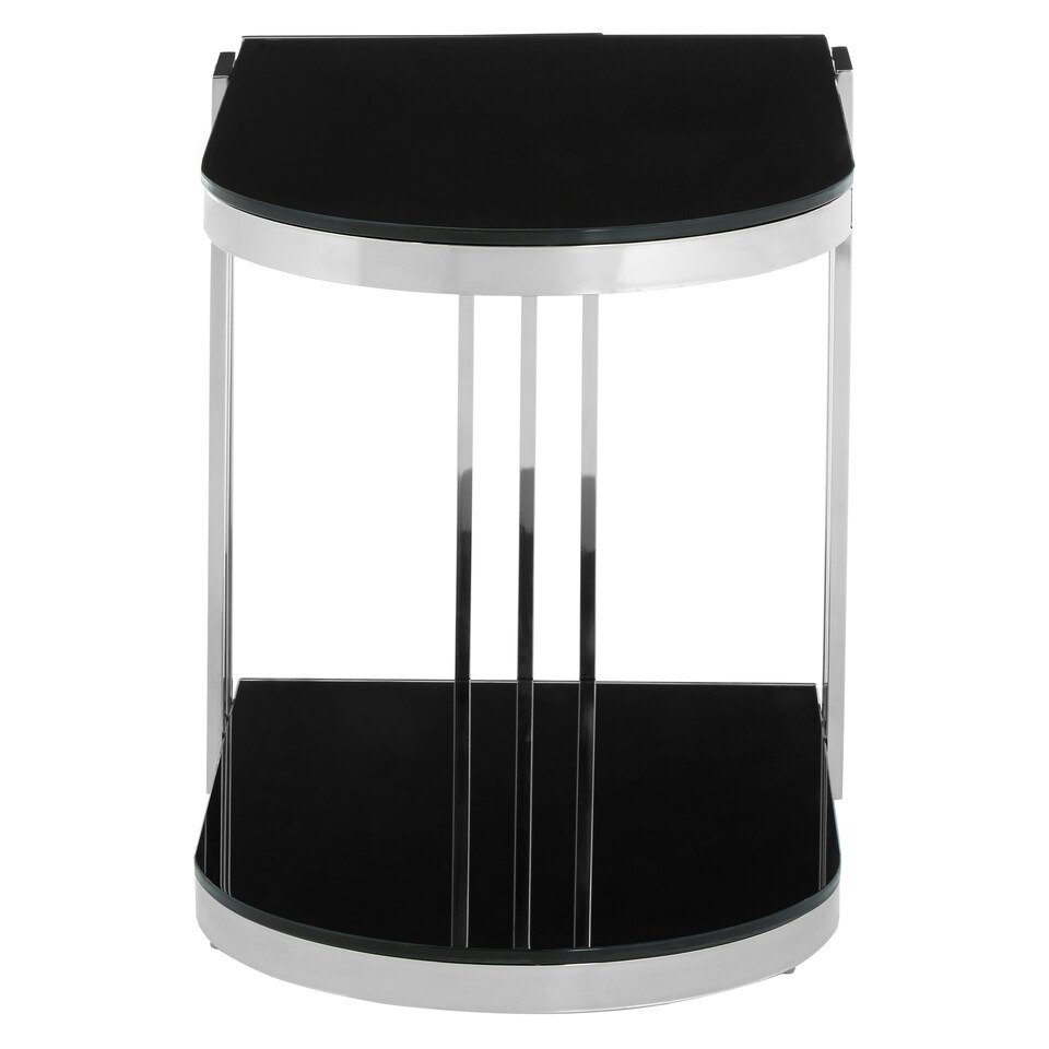 image 1 of Interiors By Premier Durable Silver U Shaped Side Table, Luxurious Finish Side Table By Couch, Modern Design Lounge Table Silver