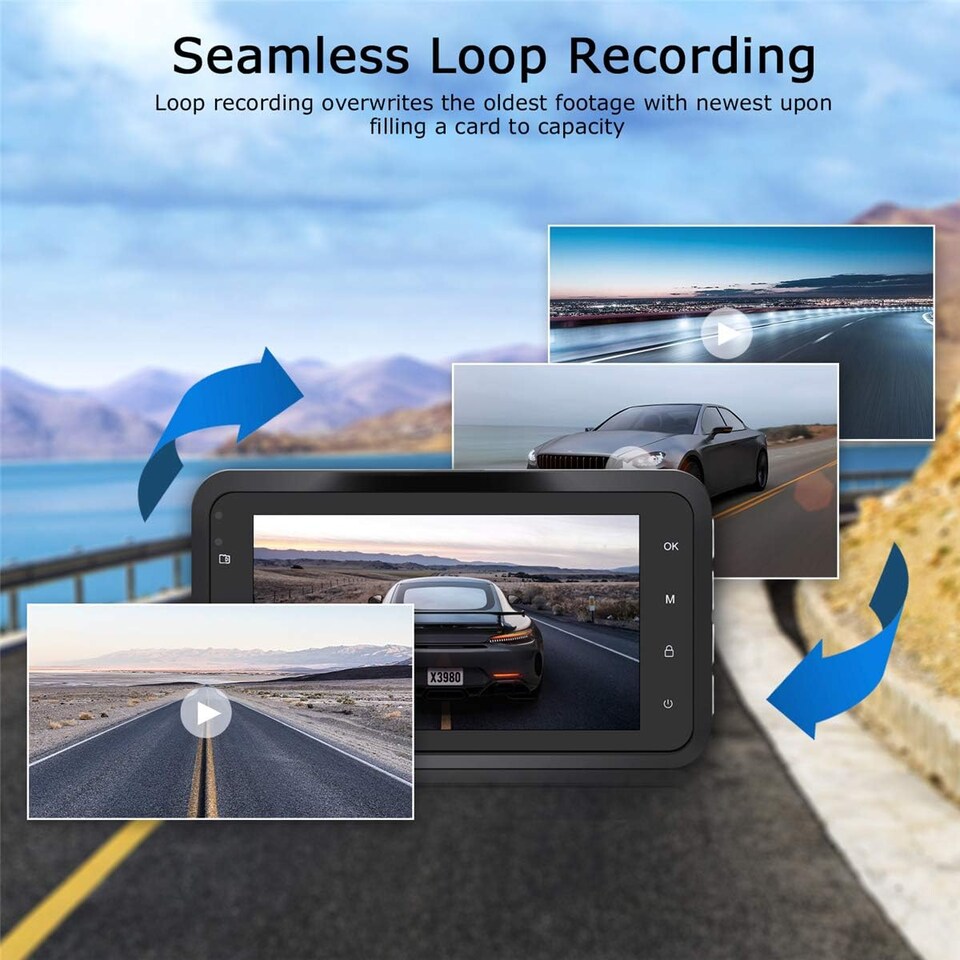 image 1 of Orskey S680S Dashcam LCD Display Black