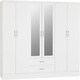 image 7 of Nevada 6 Door 2 Drawer Mirrored Wardrobe Brown | Sonoma Oak