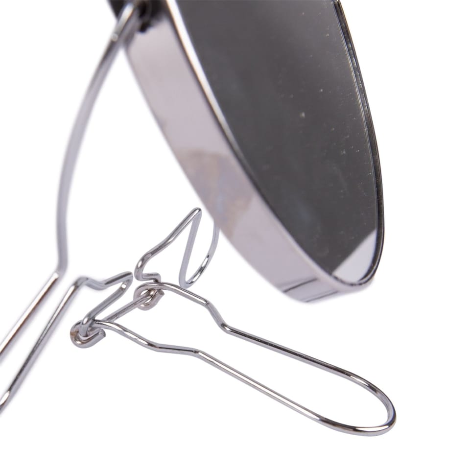 image 1 of Ashley Folding Metal Mirror - 14cm - Silver | Silver | Silver