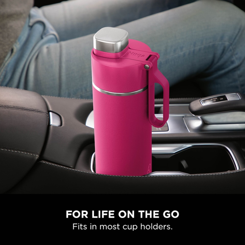 image 1 of Ninja Thirsti 530ml Travel Bottle Hot Pink DW1801EUUKBP