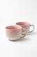 image 1 of Set of 2 720ml Pink Reactive Glaze Ceramic Mugs