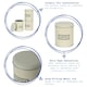 image 2 of Harbour Housewares 3pc Round Metal Tea Coffee Sugar Canister Set - White - Kitchen Caddy Kitchen Storage Containers Canisters