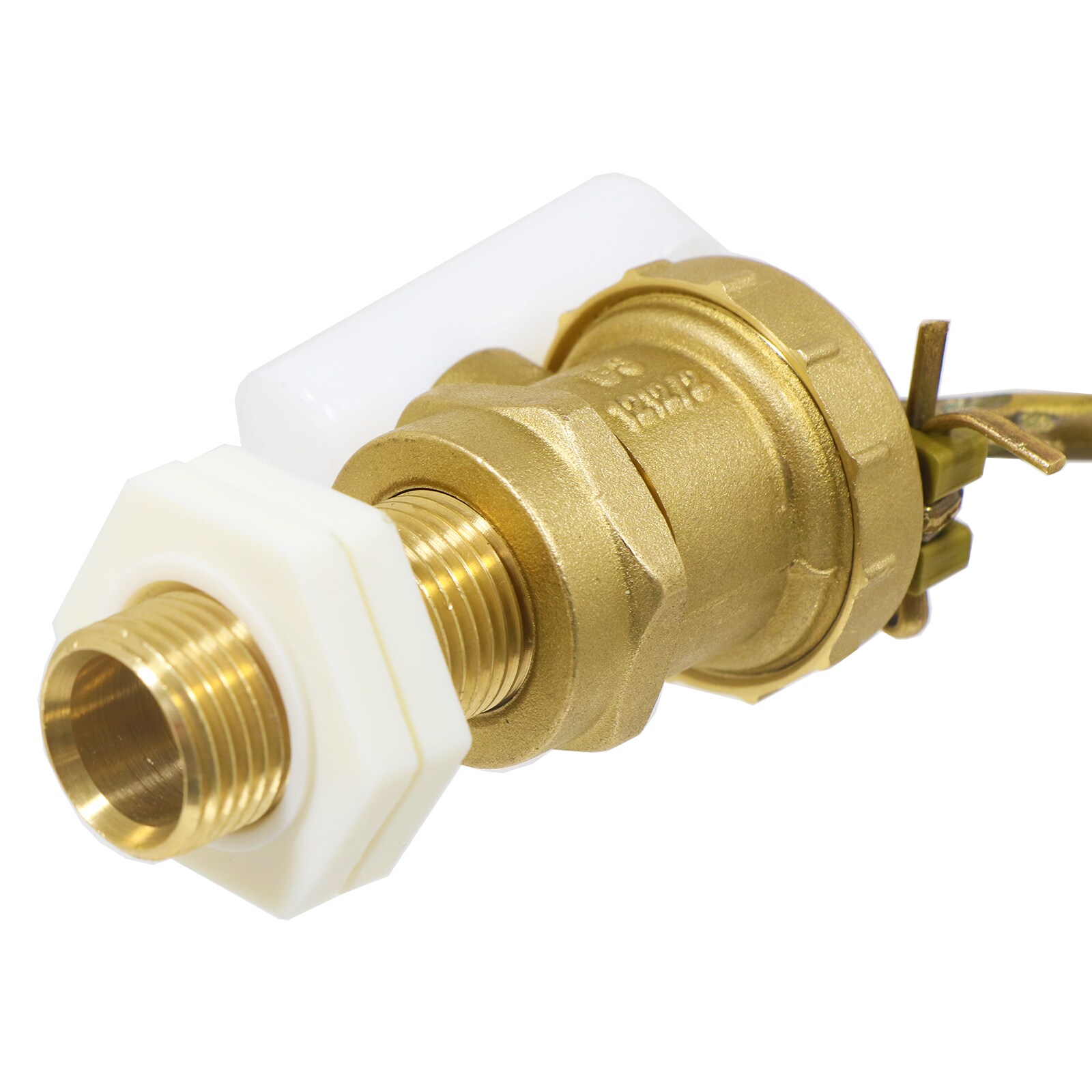 SPARES2GO Valvola A Sfera 1/2'' Per WC – Alta Pressione, Ingresso Laterale, Ottone, Braccio Regolabile - 3