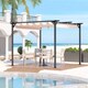 image 7 of Rattantree Outdoor Retractable Pergola Gazebo Metal Canopy 8ft x 8ft