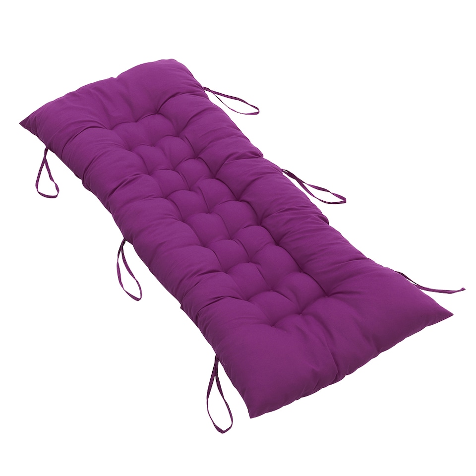 image 1 of Living and Home Thick Chaise Lounge Chair Cushion, Dark Purple-110cm | Purple