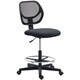 image 1 of Vinsetto Drafting Chair with Adjustable Footrest, Swivel Mesh Office Chair with Curved Back, Adjustable Height for Standing Desk, Black