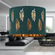 image 6 of First Choice Lighting Set of 2 Fern Dark Green Cut Out 30cm Pendant Lightshades Green | Gold
