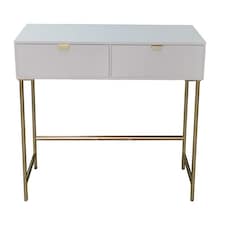 2 Drawer Bedside Table - Wood - L40 x W120 x H76 cm - White White