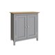 image 6 of Taberno Oak 2 Door Compact Sideboard Dove Grey Grey