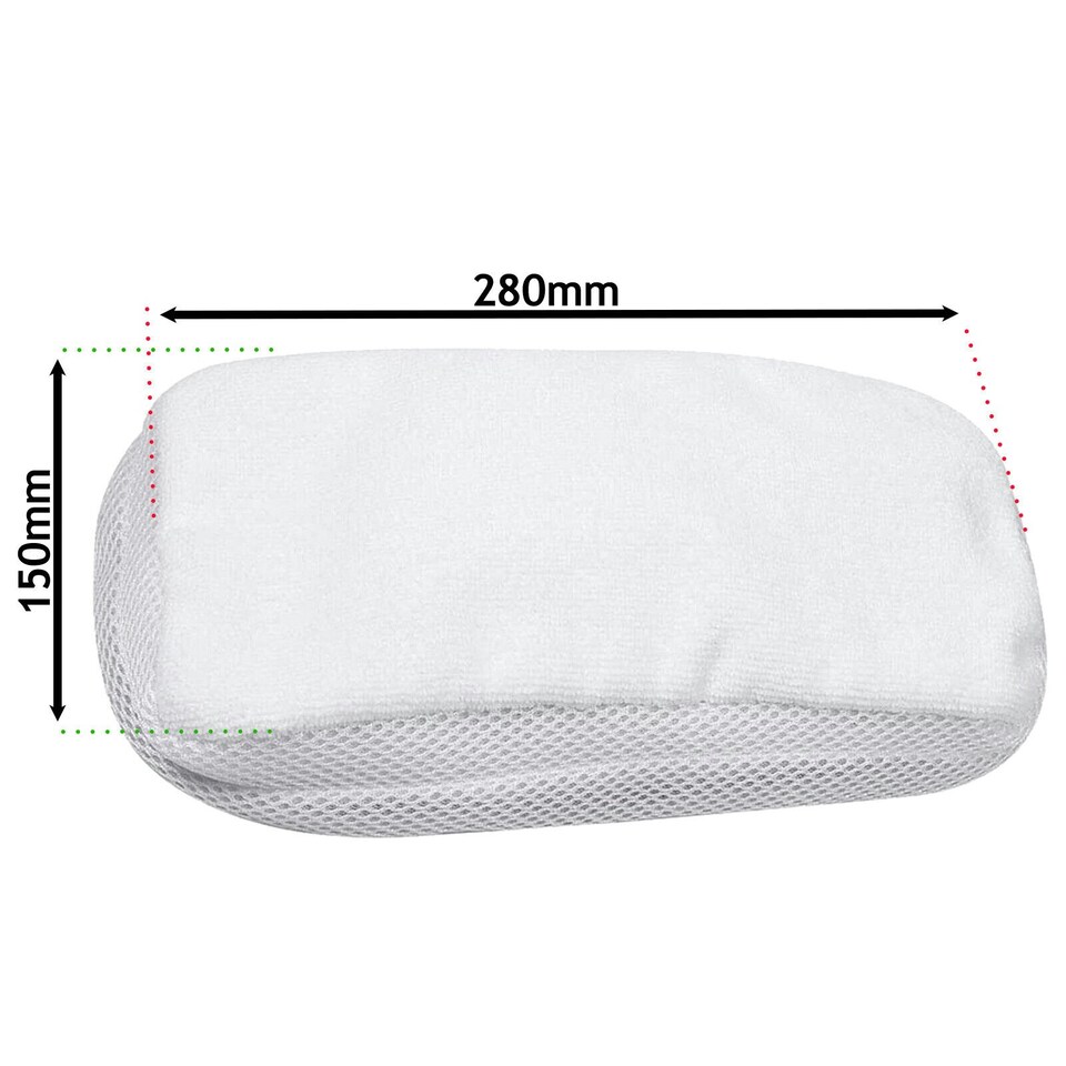 image 1 of SPARES2GO Steam Mop Cloths for MORPHY RICHARDS 720022 12-in-1 Cleaner Pads x 2