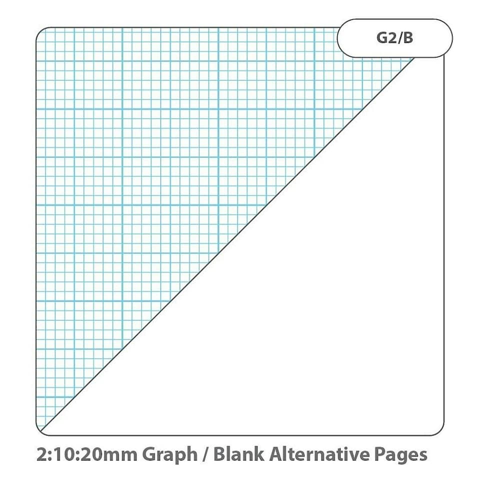 image 1 of Rhino A4 100 Page 20mm Graph Ruling with Plain on Reverse Graph Pad
