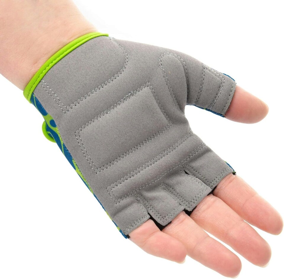 image 1 of Meteor Kids Bike Gloves – Breathable, Non-Slip, Padded for Comfort & Safety | Blue | Marble | XS