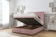 image 2 of Sloomy Montana Pink Plush Ottoman Bed Base With 54" Floor Standing Headboard 5' King | Pink | Pink | King | 1