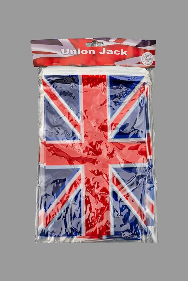 image 1 of 33ft/10m Great Britain Union Jack Bunting Garland Banner with 20 Flags | Multi