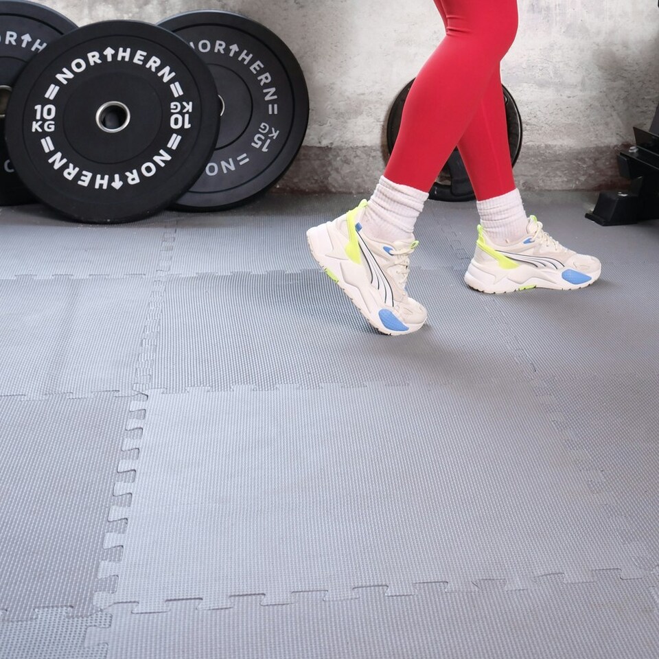 image 1 of Northern Foam Exercise 32 Floor Mats 60cm x 60cm - Black Black | One Size