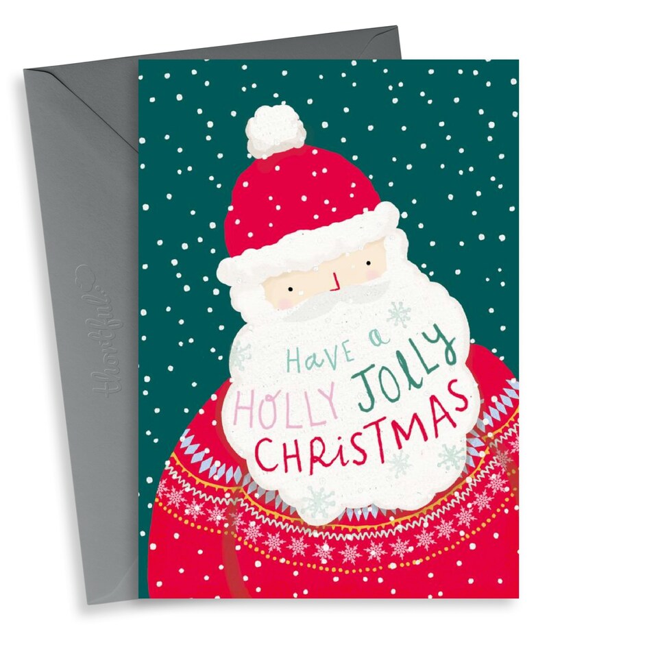 image 1 of Cute Holly Jolly Christmas Card