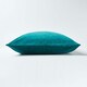 image 2 of Homescapes Set of 2 Teal Green Velvet Cushion Covers - 40 x 40 cm
