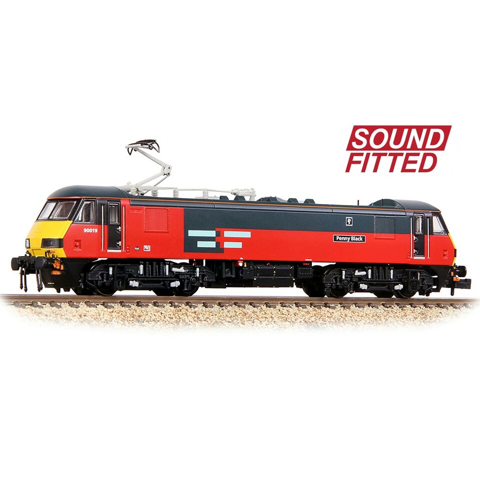 Graham Farish Class 90 019 Penny Black Rail Express Systems (DCC-Sound)