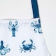 image 3 of Homescapes Blue Sea Animal 100% Cotton Apron | Blue | One Size