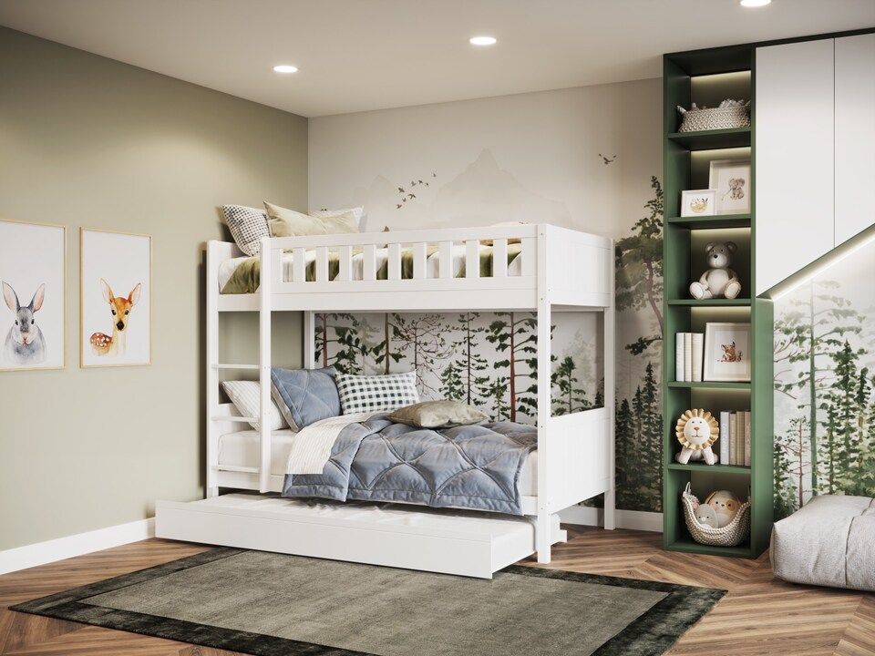 image 1 of Flair Bea Wooden Bunk Bed White