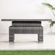 image 7 of Direct Wicker Outdoor Garden Rattan Rising Table with 5mm Clear Tempered Glass Top, Aluminium Frame for Patio, Balcony | Grey