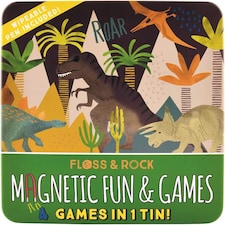Floss & Rock Magnetic Fun Games Tin - Dinosaur