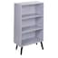 Grey Bookcase & Black Leg