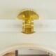 image 2 of ValueLights ValueLights Canya Brushed Gold IP44 Bathroom 2 Way Frosted Reeded Glass Wall Light