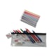 image 1 of Stationery Filled Black Zip 13x5" Pencil Case with Colouring Pencils