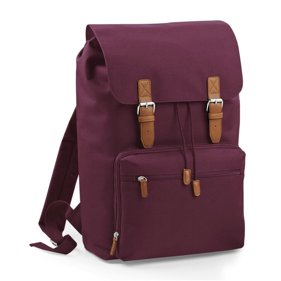 Bagbase Heritage Laptop Backpack Bag (Up To 17inch Laptop) - Burgundy - One Size