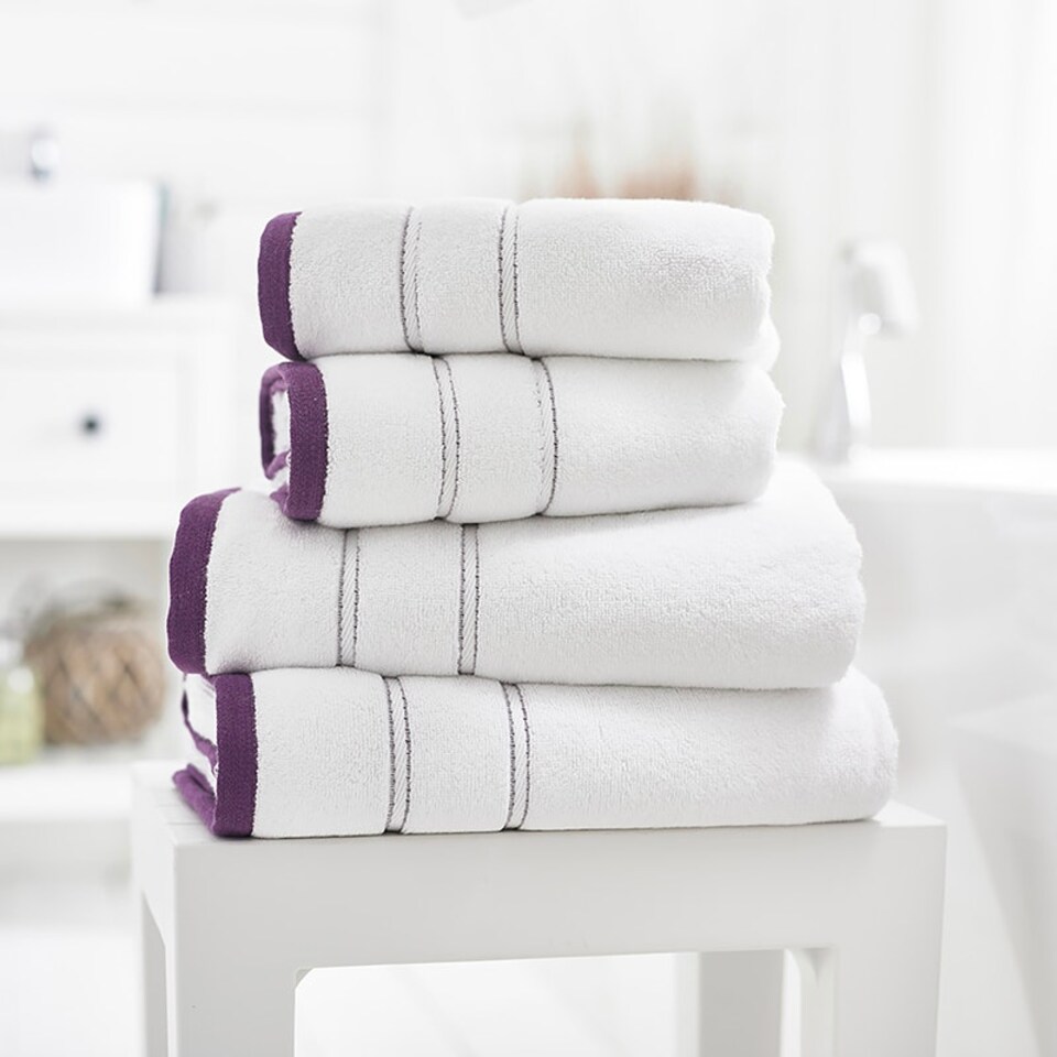 image 1 of Delamere Zero-Twist Luxury Cotton Towels – Ultra-Soft, Absorbent & Stylish Purple | Purple | Bath towel