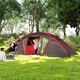 image 2 of Outsunny 4-6 Man Family Camping Tent with 2 Bedrooms, a Living Room | Grey | Grey