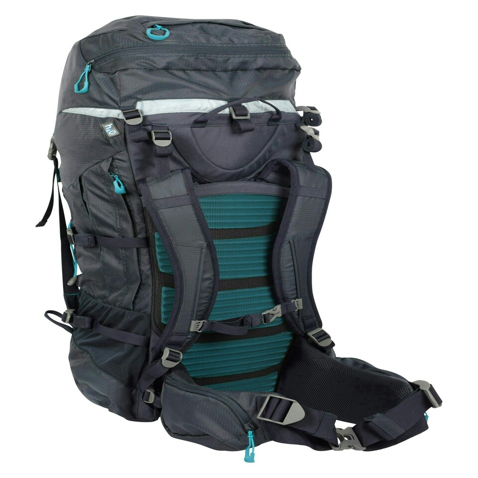 image 1 of Mountain Warehouse 65L Large Backpack Rucksack Travelling Backpacking Camping Blue | Navy